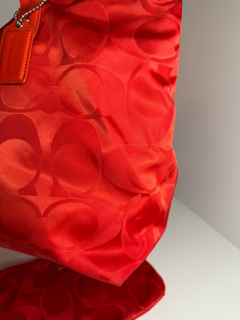 #279 Coach Nylon Getaway Weekender Signature Tote w/ Snap-In Pouch - Picture 6 of 15